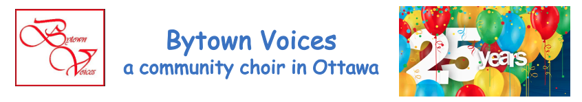 Bytown Voices Aa community choir in Ottawa